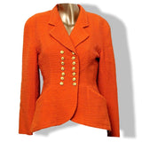 Christian Dior Boutique Orange Bouclette of Wool Jacket Sz40 - poupishop
