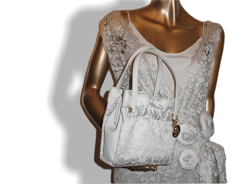 Christian Dior Boutique Retro Laces Evening Gown & Matching Bag Sz38 - poupishop