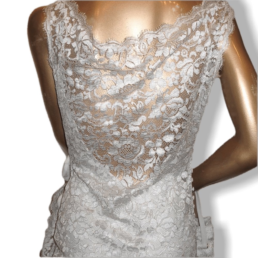 Christian Dior Boutique Retro Laces Evening Gown & Matching Bag Sz38 - poupishop