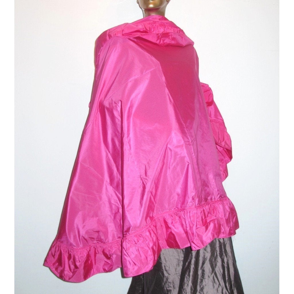 Christian Dior Boutique Rose Tyrien Huge Satin Opera Cape, New! - poupishop
