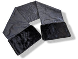 Christian Dior Noir Opera Etole Satin of Silk and Faux Fur, Mint! - poupishop