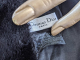 Christian Dior Noir Opera Etole Satin of Silk and Faux Fur, Mint! - poupishop
