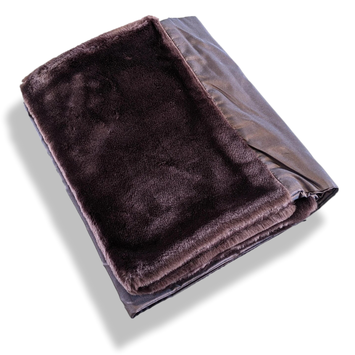 Christian Dior Chocolat Moire Iridescent Changeante Opera Etole Satin of Silk and Faux Fur, NIB!