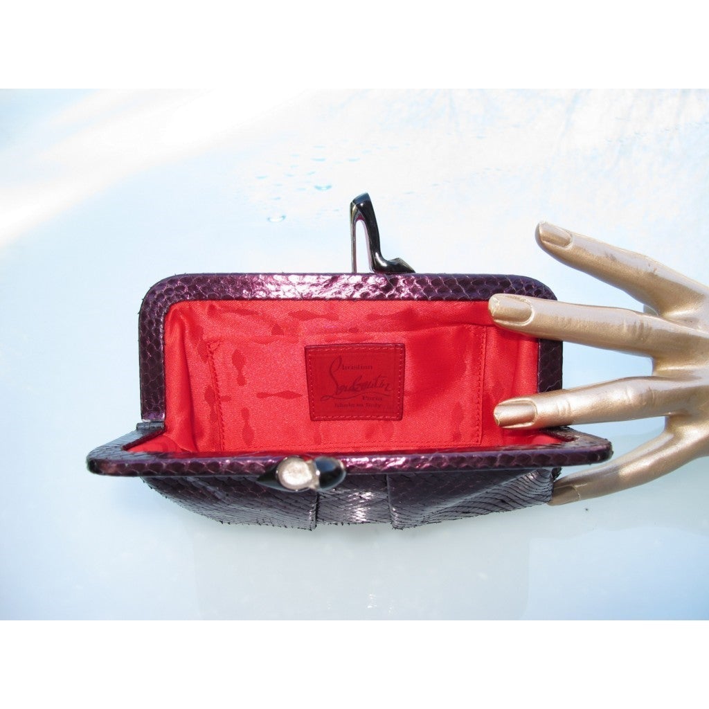 Christian Louboutin Iridescent Python Mini Loubi Lulu Bag TPM, Box! - poupishop
