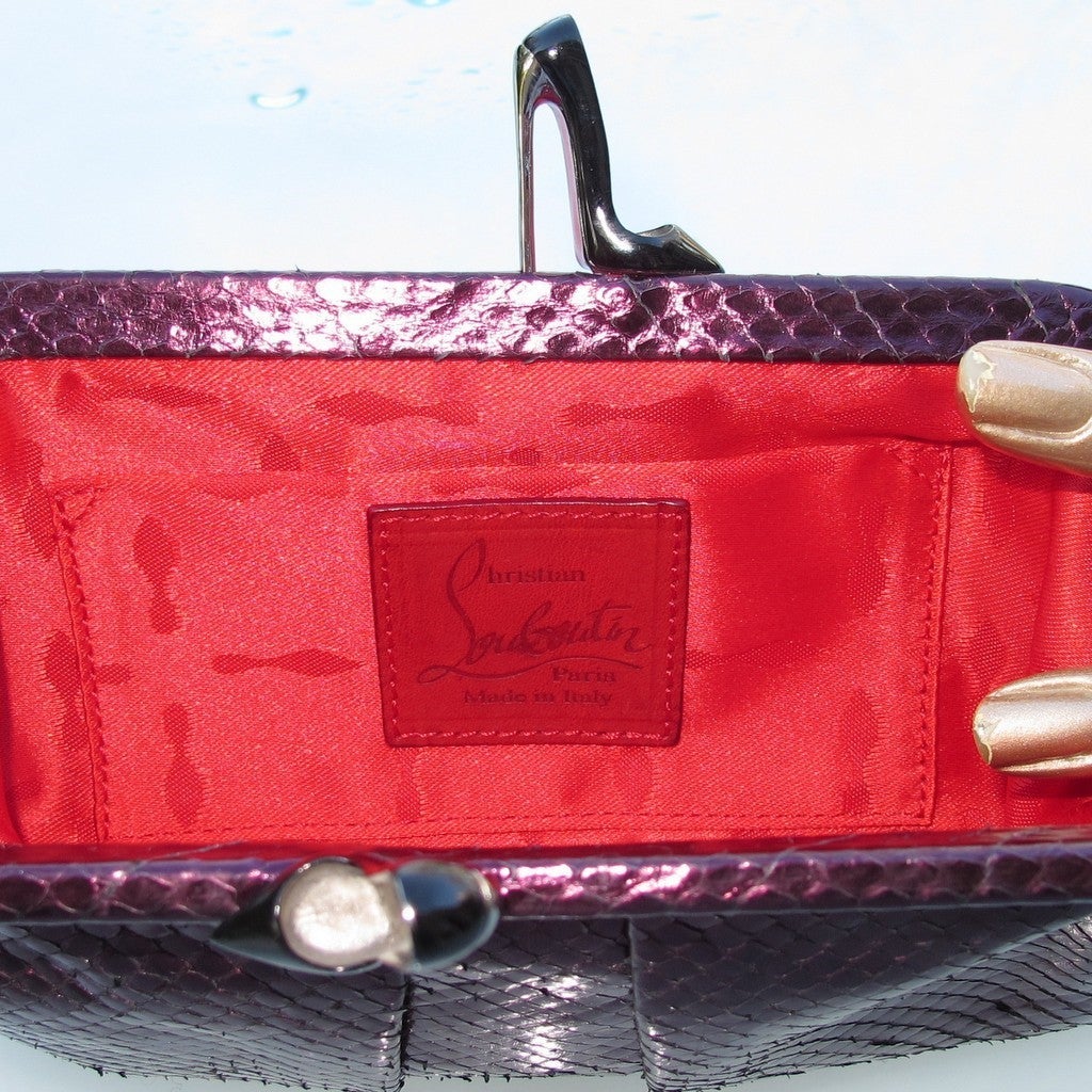 Christian Louboutin Iridescent Python Mini Loubi Lulu Bag TPM, Box! - poupishop