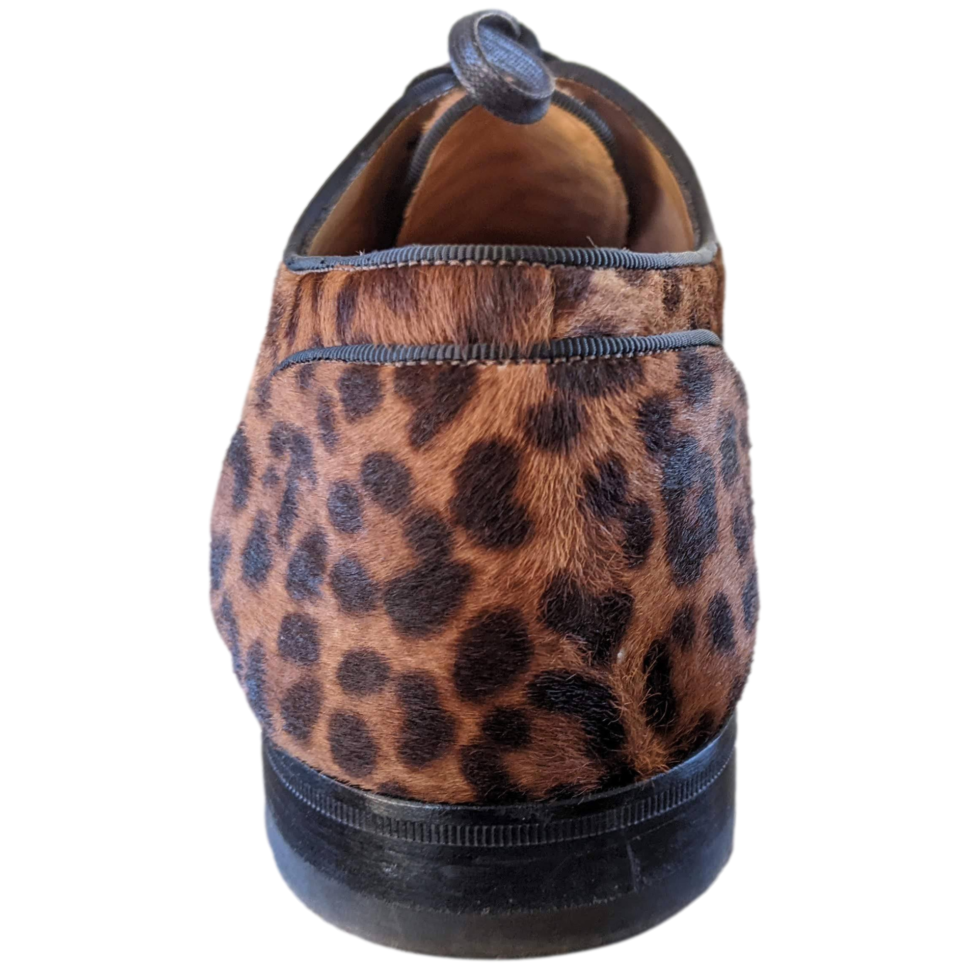 Christian Louboutin Foal-Style Calfskin Leopard Men Shoes Sz44