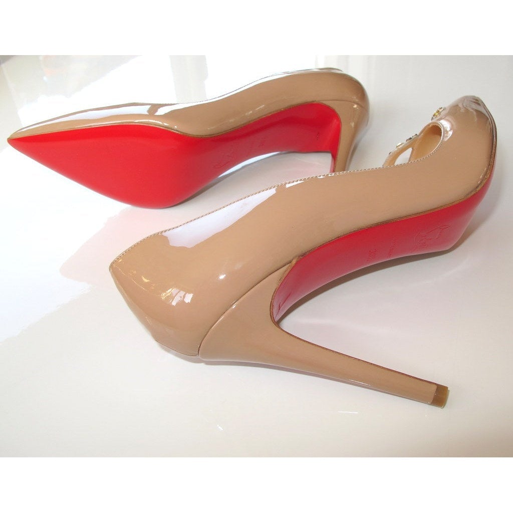 Christian Louboutin Vernis Nude Pigalle Sex 100 Women Shoes, NIB! - poupishop