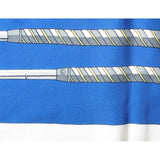 Copie de Hermes 1964 Blue White First Issue Golf by Christiane Vauzelles Twill 90cm - poupishop