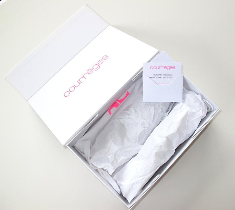 Courreges White Peep-toe Mary Jane Flat Women Shoes, NIB! - poupishop