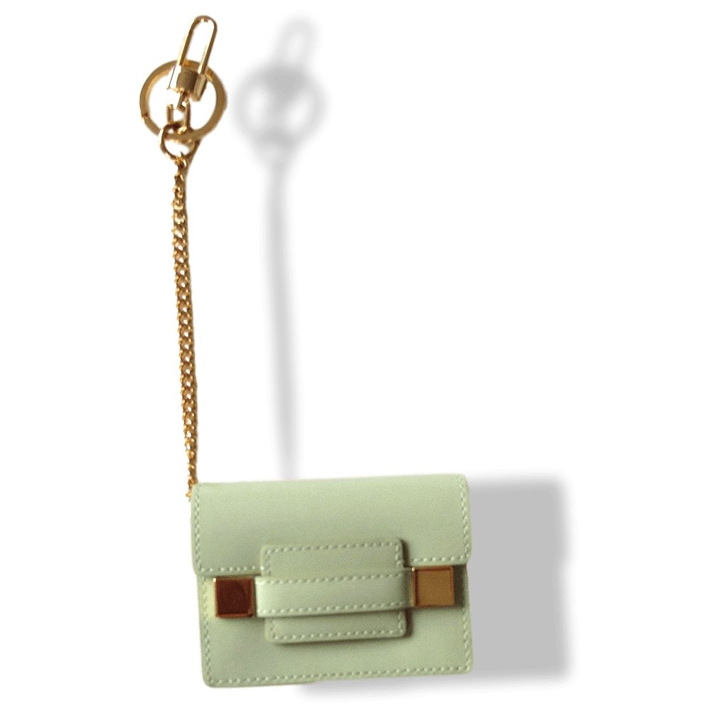 Delvaux Green Almond Madame Patent Leather Bag Charm Key Ring, NIB! - poupishop