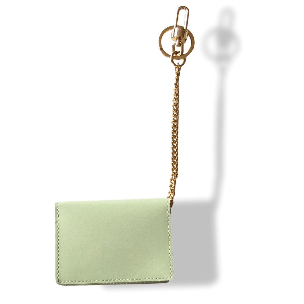 Delvaux Green Almond Madame Patent Leather Bag Charm Key Ring, NIB! - poupishop