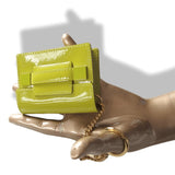 Delvaux Green Anis Lime Madame Patent Leather Bag Charm Key Ring, New! - poupishop