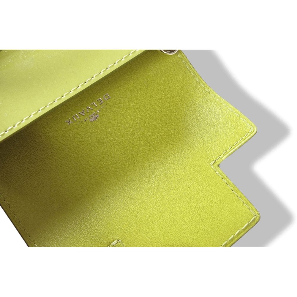 Delvaux Green Anis Lime Madame Patent Leather Bag Charm Key Ring, New! - poupishop
