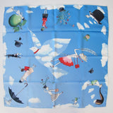Delvaux Limited An Homage to Magritte Artist Twill Silk Scarf 70cm, NIB! - poupishop