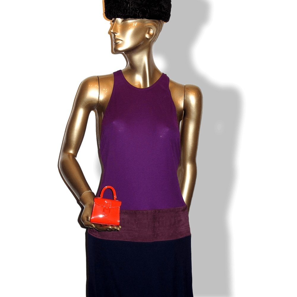 Delvaux Piment Brillant Leather Bag Charm Key Ring, NIB! - poupishop