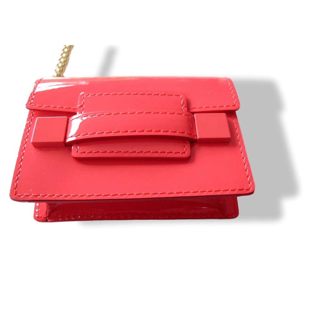 Delvaux Pink Madame Patent Leather Bag Charm Key Ring, New! - poupishop