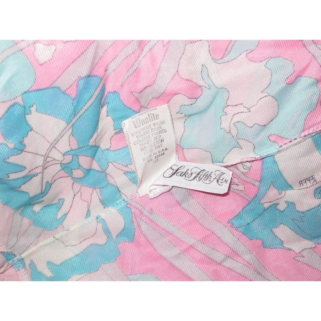 Emilio Pucci 1960s Psychedelic Formit Rogers Robe Sz14-16 - poupishop