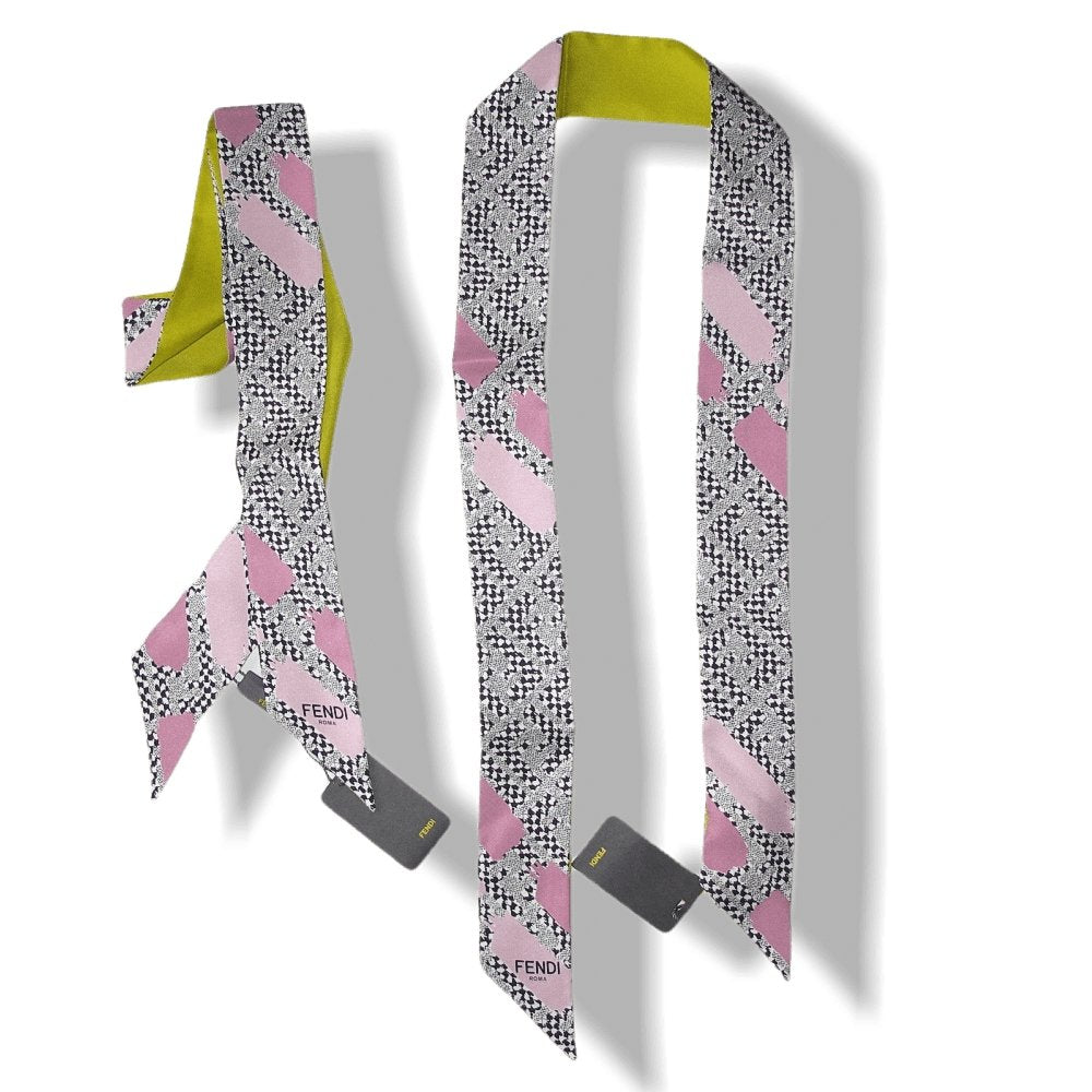 Fendi Anis/Rose Printed Twillino Zucca Twilly, NWT! - poupishop