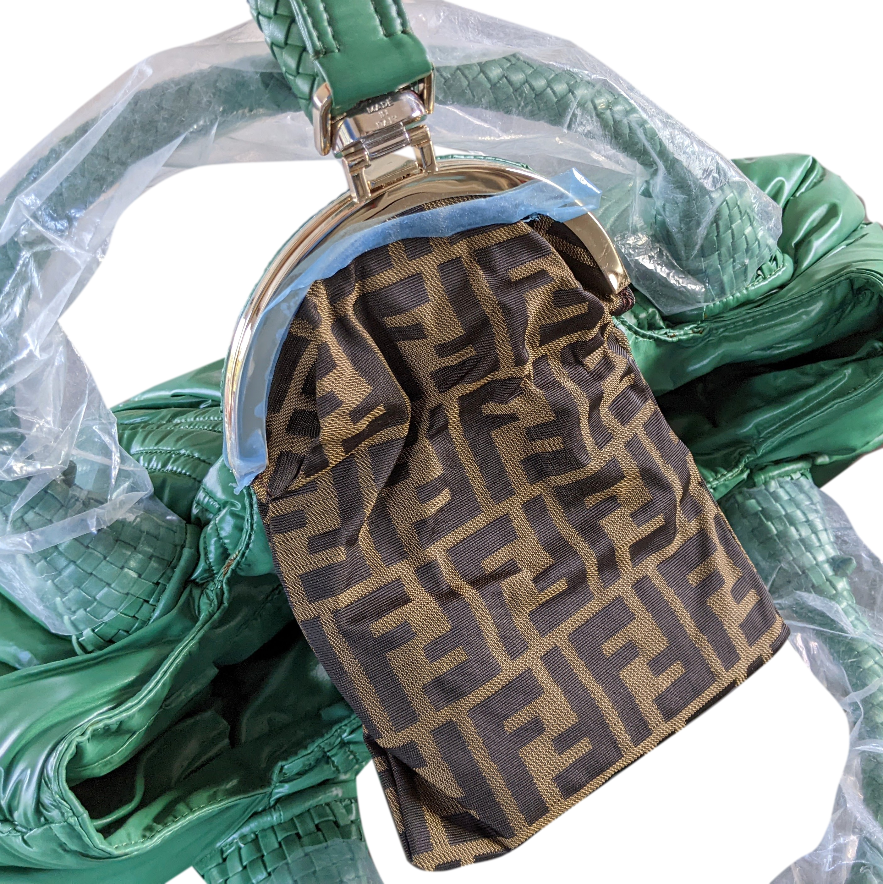 Fendi Moncler Green Nylon Spy Bag Limited Edition 500Pc