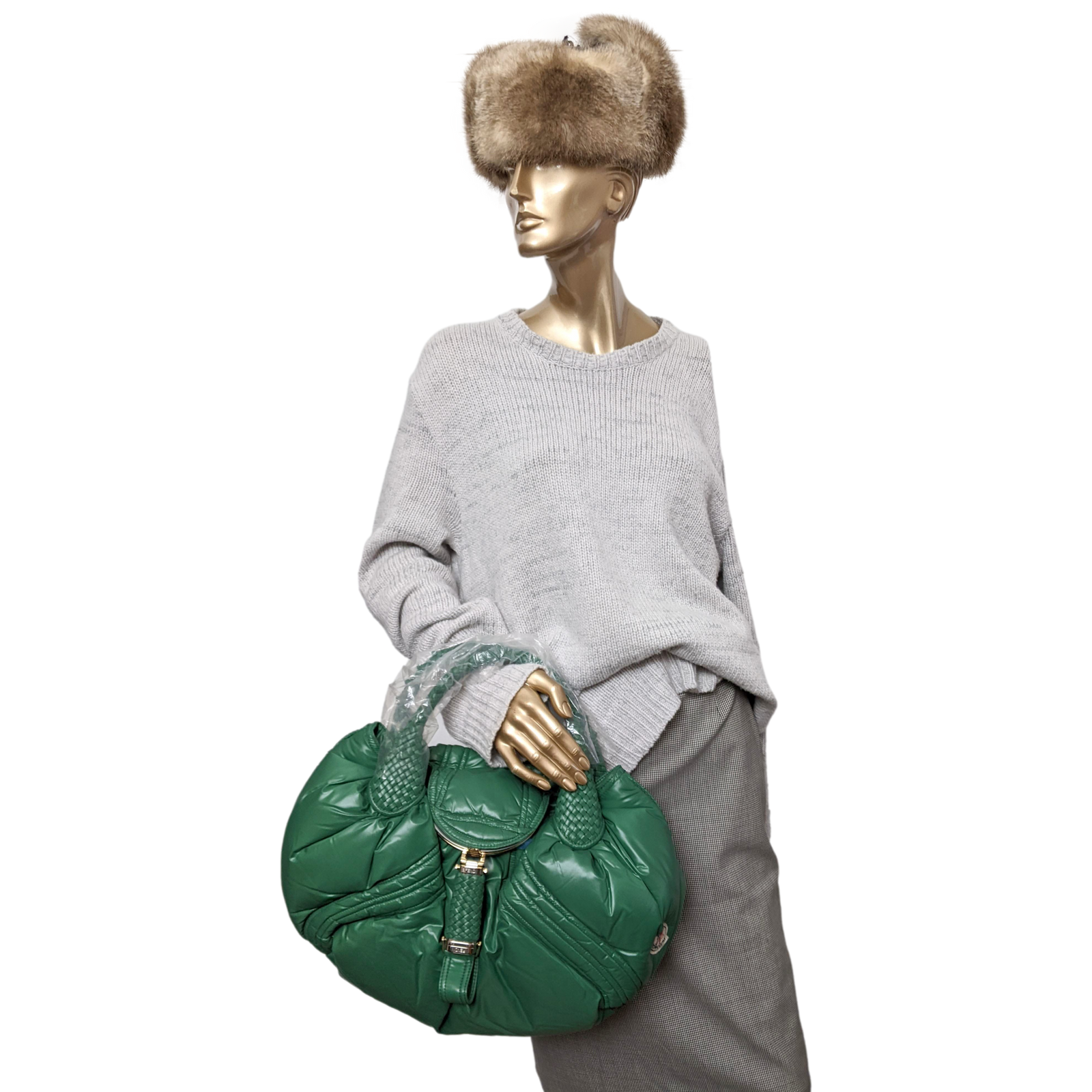 Fendi Moncler Emerald Green Nylon Spy Bag Limited Edition 500Pc RARE New poupishop