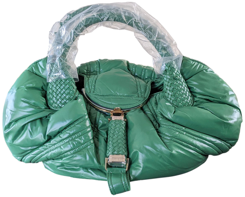 Fendi & Moncler Emerald Green Nylon  Spy Bag  Limited Edition