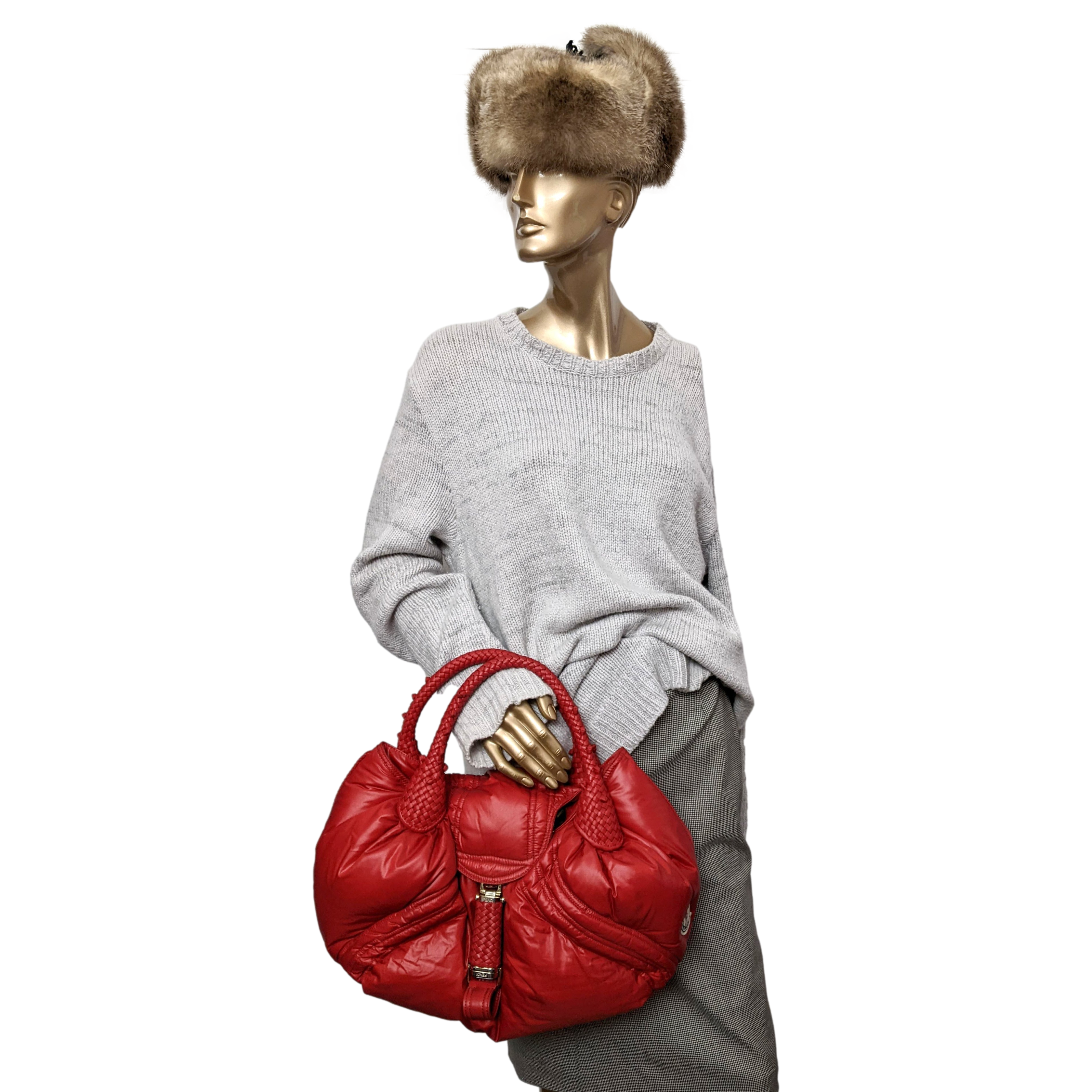 Fendi Moncler Red Nylon Spy Bag Limited Edition 500Pc