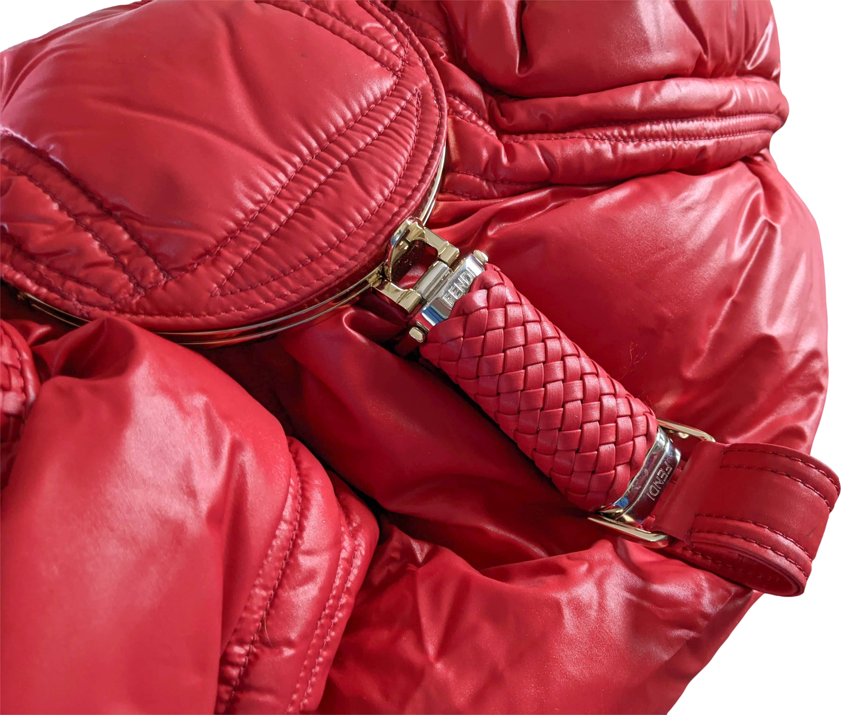 Fendi Moncler Red Nylon Spy Bag Limited Edition 500Pc