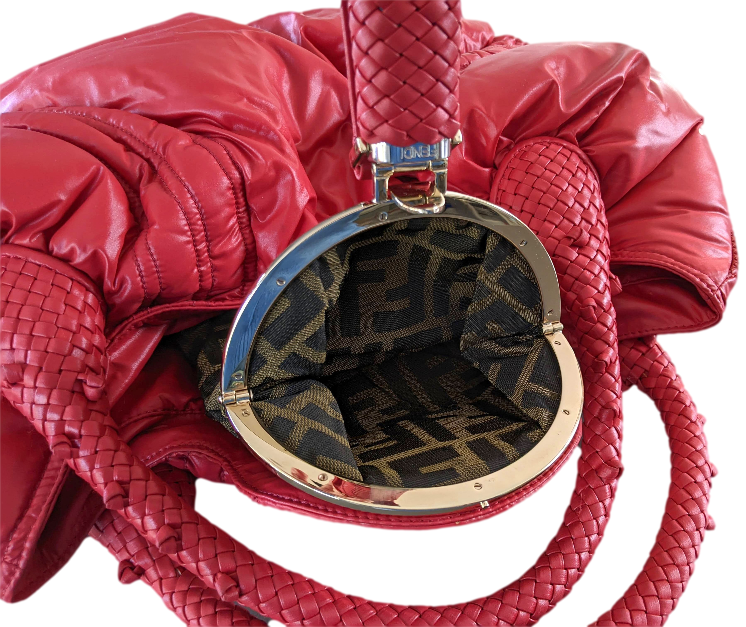 Fendi Moncler Red Nylon Spy Bag Limited Edition 500Pc