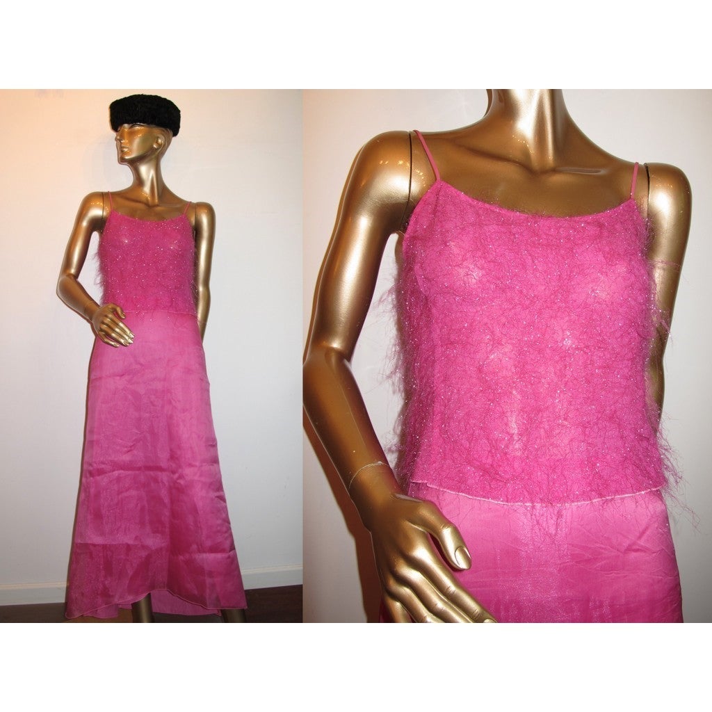 Georgio Armani Pink Sparkling Evening Suit 2pc Sz40 - poupishop