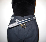 GUCCI Vintage Monogram Canvas & Leather Logo Belt - poupishop