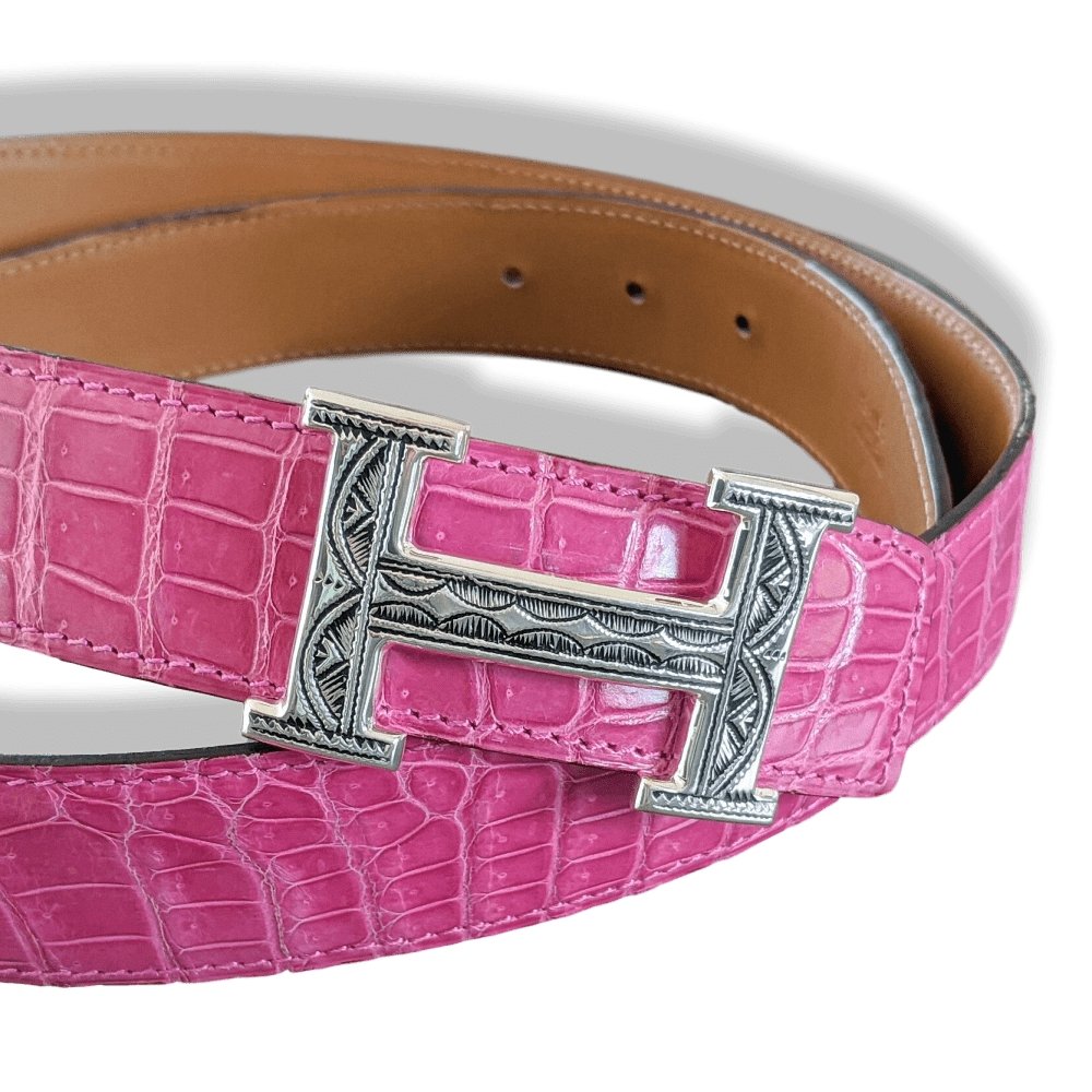 Hermes [1] AG Sterling Silver 925 TOUAREG H Belt Buckle H 32 mm, BNIB! - poupishop