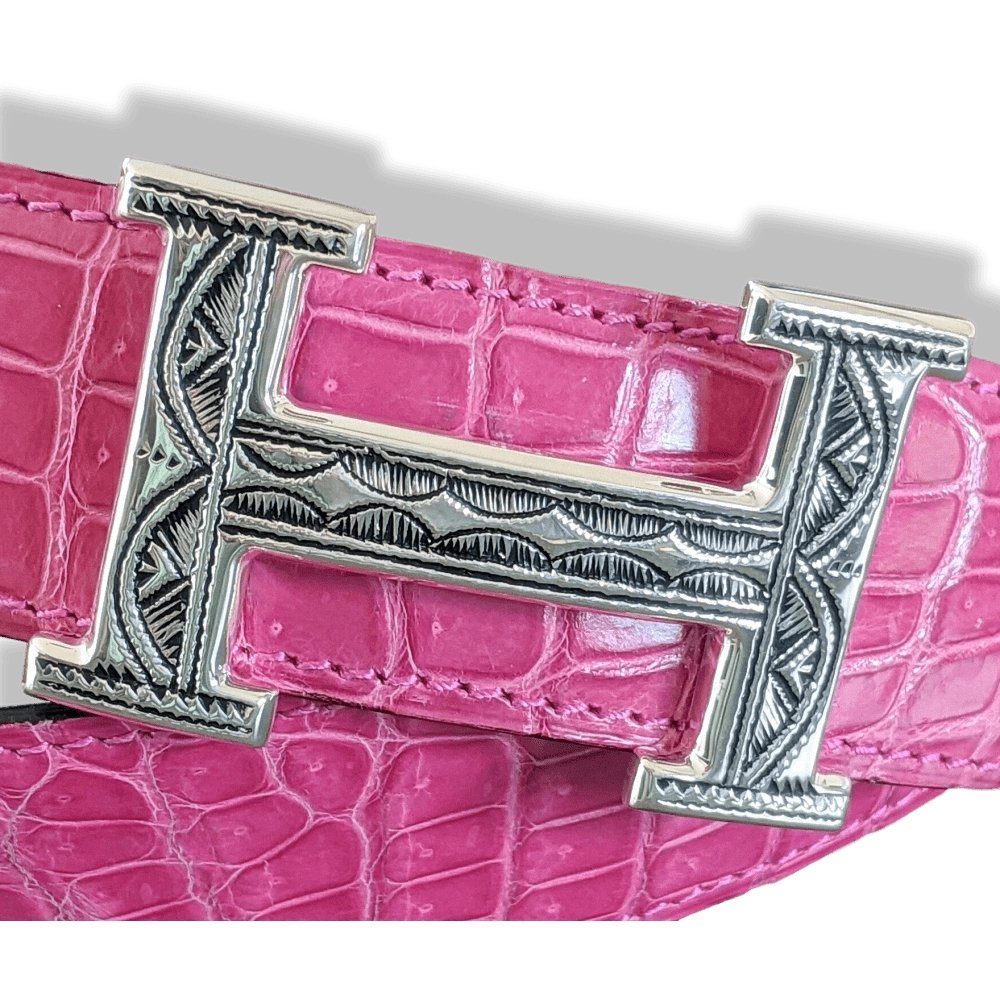 Hermes [1] AG Sterling Silver 925 TOUAREG H Belt Buckle H 32 mm, BNIB! - poupishop