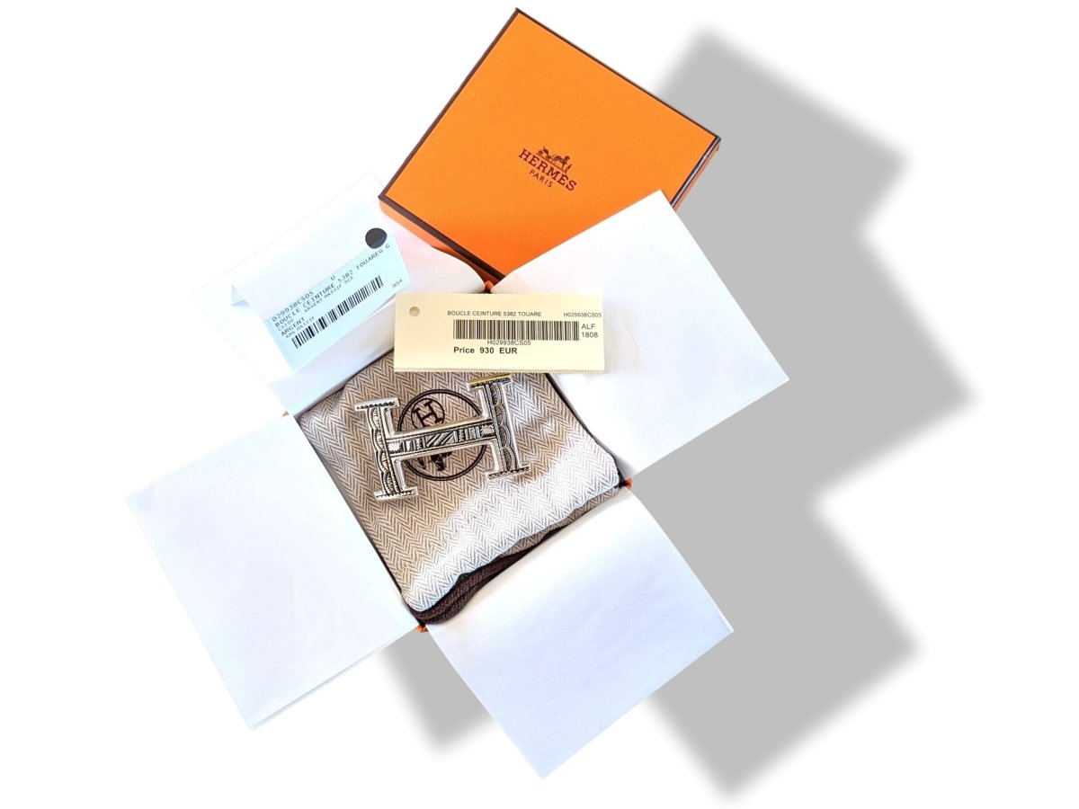 Hermes [10] AG Sterling Silver 925 TOUAREG H Belt Buckle H 32 mm, BNIB! - poupishop
