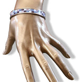 Hermes [107] Pastel Enamel OPTIQUE CHAINE D'ANCRE PHW Narrow Bangle Bracelet Sz 070, BNIB! - poupishop