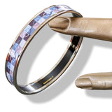 Hermes [107] Pastel Enamel OPTIQUE CHAINE D'ANCRE PHW Narrow Bangle Bracelet Sz 070, BNIB! - poupishop