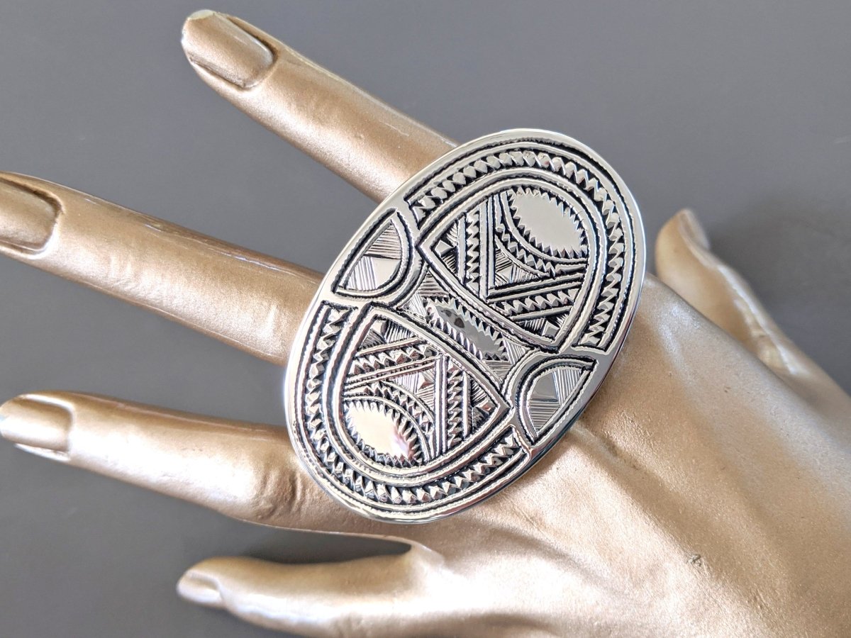 Hermes [11] AG Sterling Silver 925 TOUAREG TANDRIKA Belt Buckle H 32mm, BNIB! - poupishop