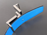 Hermes [112] Noir/Bleu Zanzibar Reversible Box/Togo Leather Strap Belt 32 mm, BNIB! - poupishop