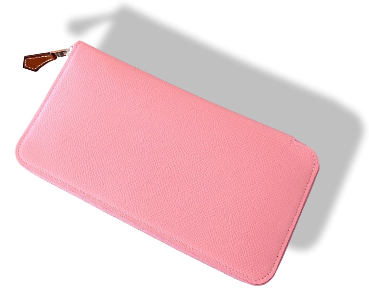 Hermes [114] Pink Confettis/Green Criquet Epsom/Barenia SILK' IN CLASSIC LONG WALLET, BNIB! - poupishop
