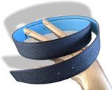 Hermes [118] Bleu Indigo/Bleu du Nord Epsom/Epsom Reversible Leather Belt Strap 38 MM, BNWTIB! - poupishop