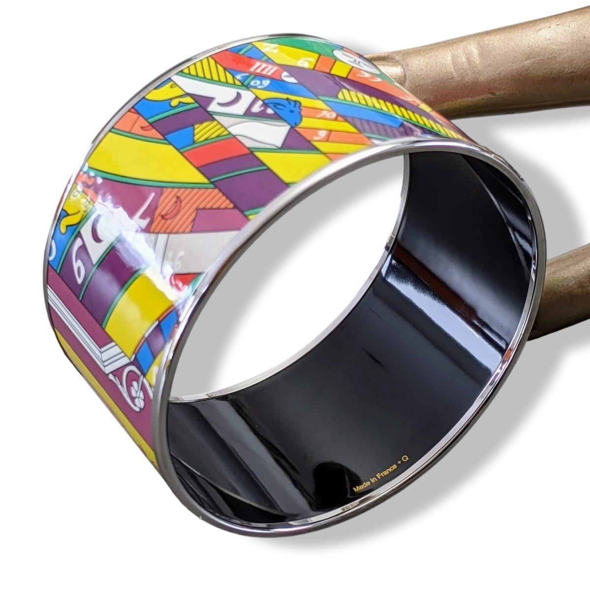 Hermes [123] 22-Fluo Enamel ASTROLOGIE NOUVELLE XL PHW Bangle Bracelet Sz 070, BNIB! - poupishop