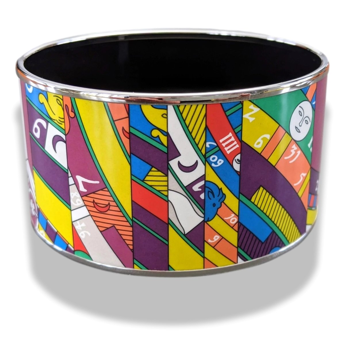 Hermes [123] 22-Fluo Enamel ASTROLOGIE NOUVELLE XL PHW Bangle Bracelet Sz 070, BNIB! - poupishop