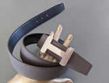 Hermes [127] Chocolat/Noir Togo/Box Reversible Belt Strap 38 MM, BNWTIB! - poupishop