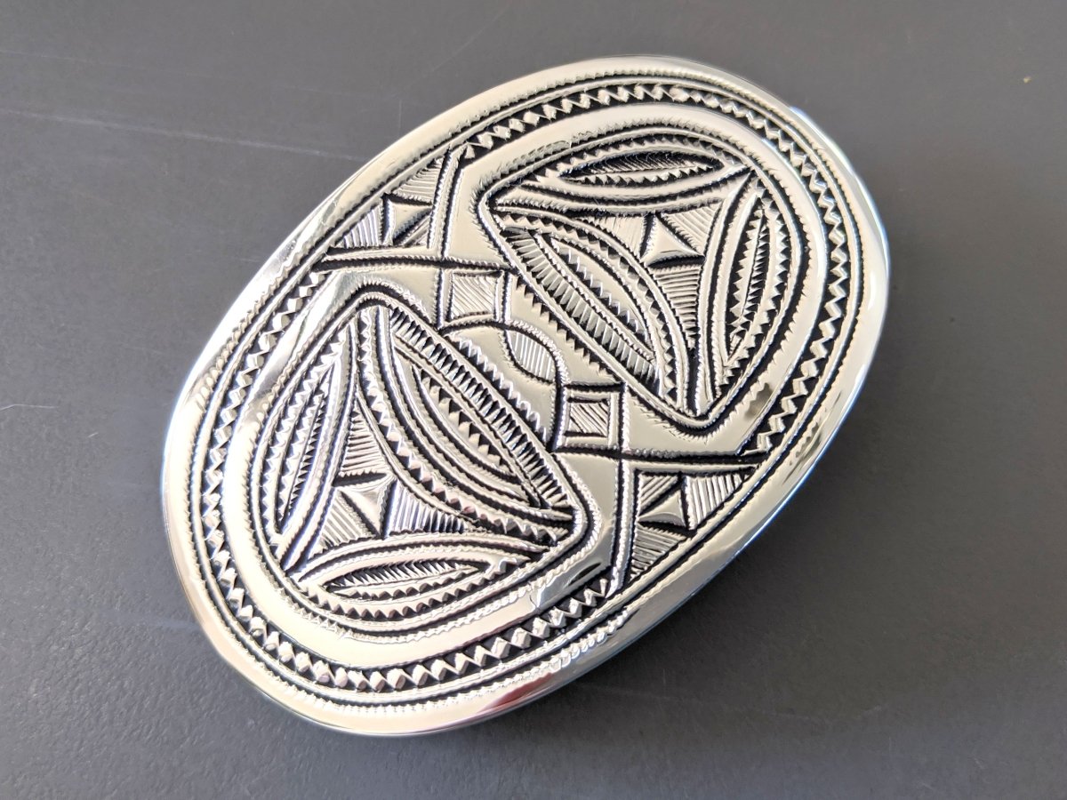 Hermes [13] AG Sterling Silver 925 TOUAREG TANDRIKA Belt Buckle H 32mm, BNIB! - poupishop