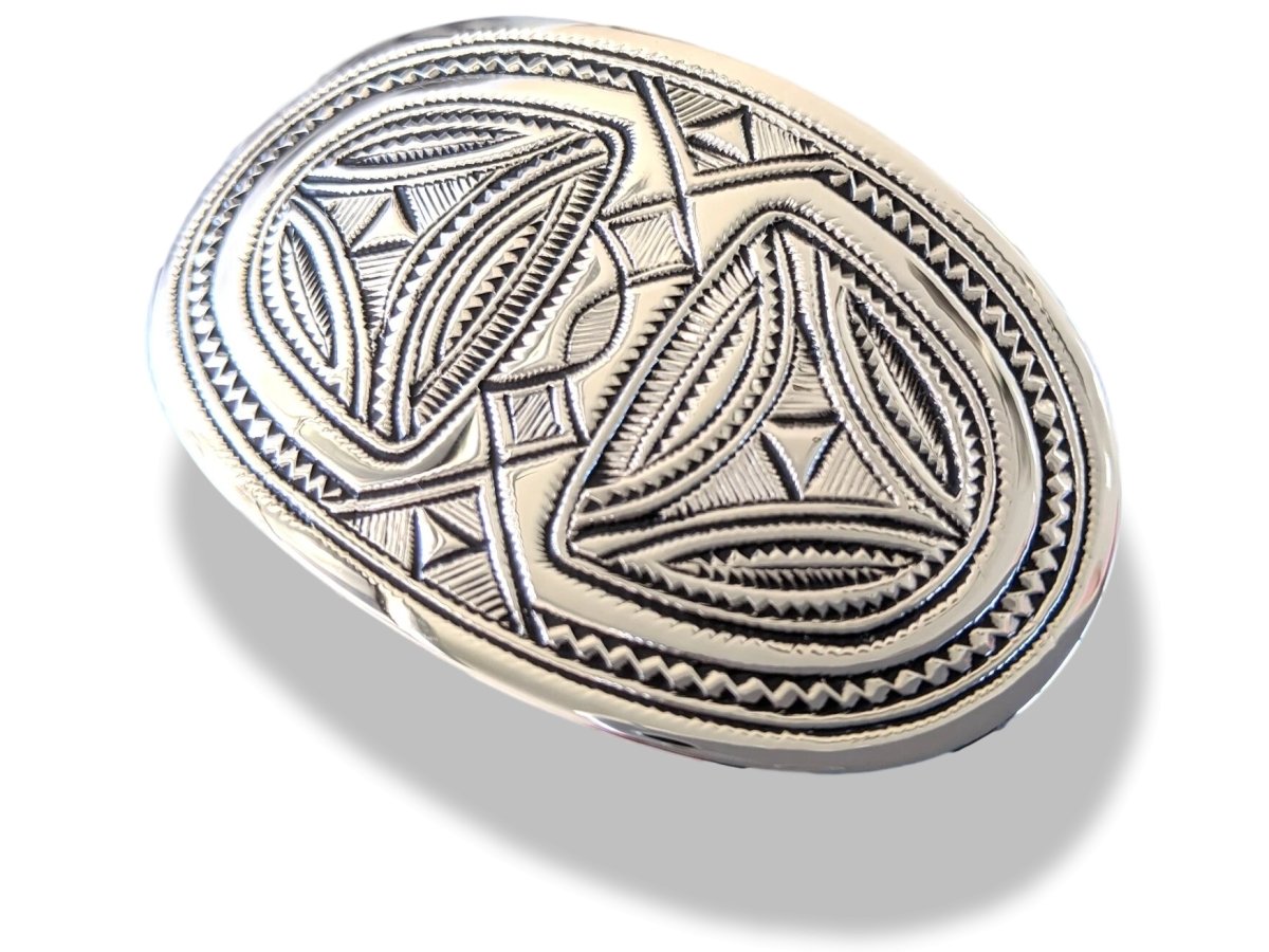 Hermes [13] AG Sterling Silver 925 TOUAREG TANDRIKA Belt Buckle H 32mm, BNIB! - poupishop