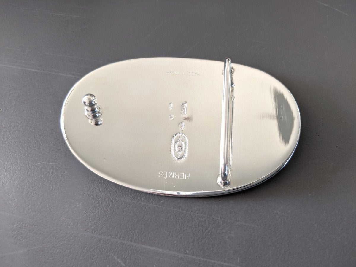 Hermes [13] AG Sterling Silver 925 TOUAREG TANDRIKA Belt Buckle H 32mm, BNIB! - poupishop