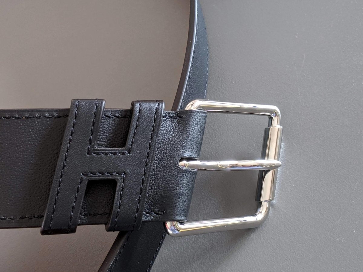 Hermes [135] Noir Sombrero II Calfskin PARTNER Complete Belt 40 MM, BNWTIB! - poupishop