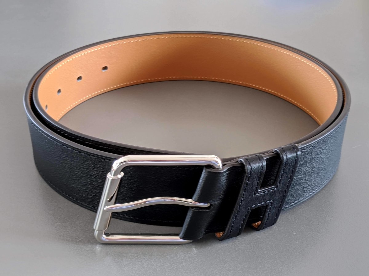 Hermes [135] Noir Sombrero II Calfskin PARTNER Complete Belt 40 MM, BNWTIB! - poupishop