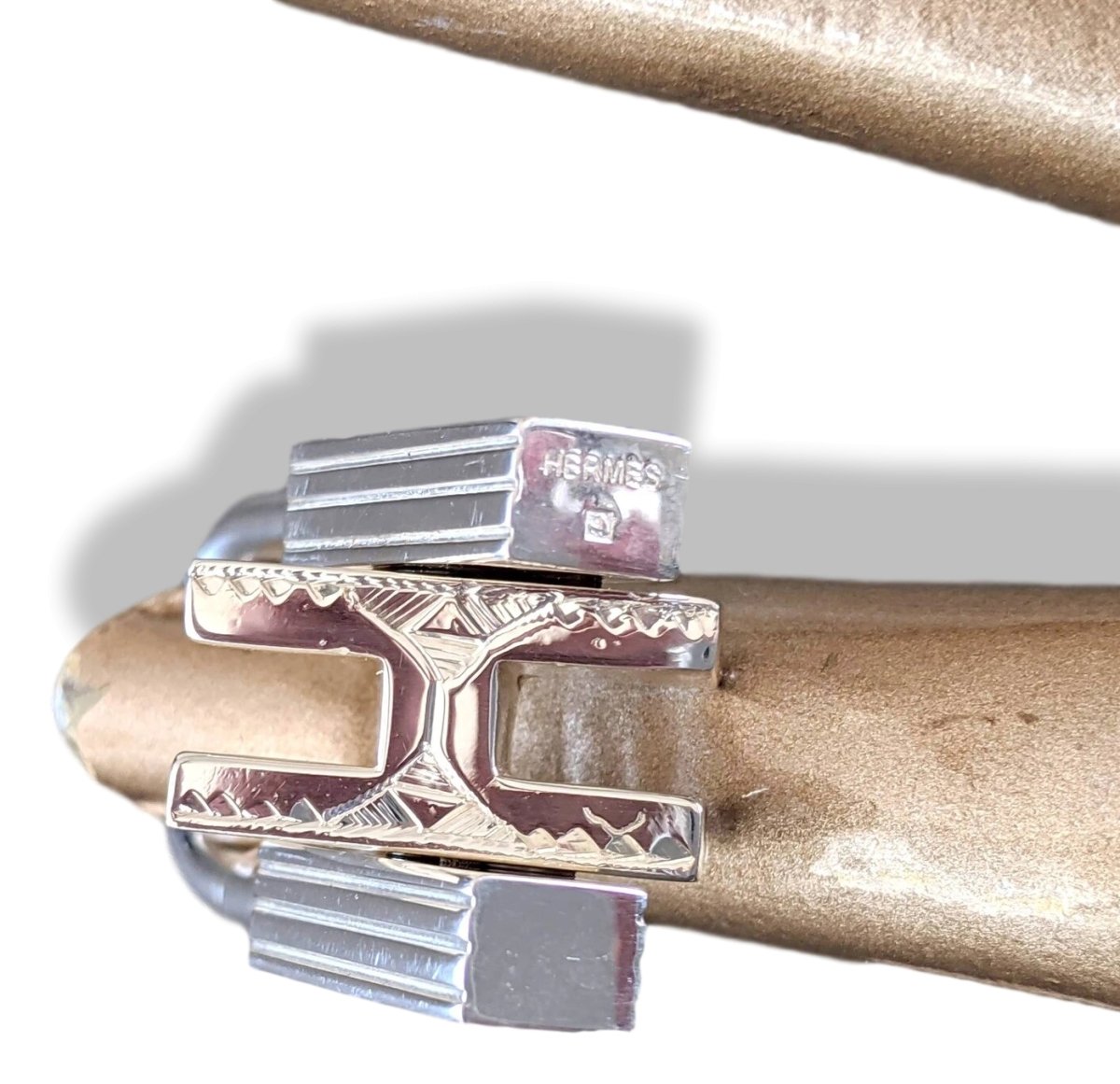 Hermes [136] Sterling Silver 925 Touareg H Padlock Bag Charm Cadenas Key Ring, BNIB! - poupishop