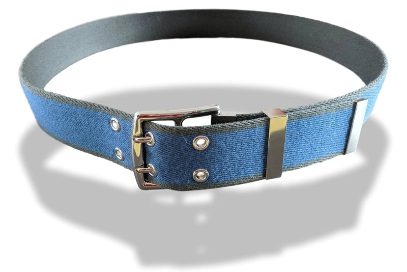 Hermes [137] Unisex Blue/Grey Palladium Woven ETRIVIERE Complete Belt 40 mm, BNIB! - poupishop