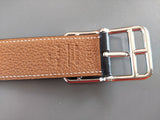 Hermes [138] Black/Gold Box Togo Palladium CAPE COD REVERSIBLE Complete Belt 32 mm, BNIB! - poupishop